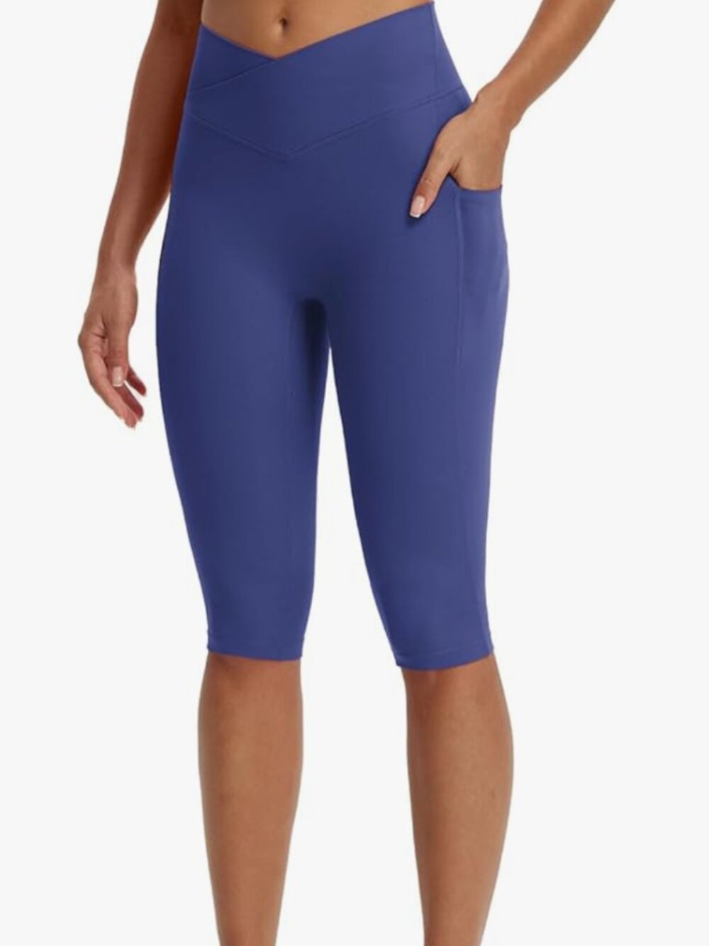 Baleaf purplish blue crop/capri leggings